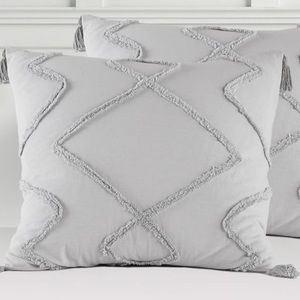 Pottery Barn Teen Ashlyn Tufted Euro Sham - Light Gray